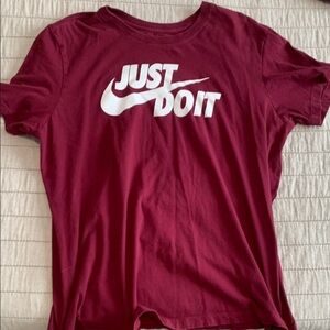 Nike Burgundy 'Just Do It' Tee